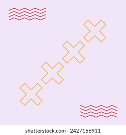 Abstract memphis geometric shape social media background