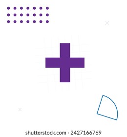 Abstract memphis geometric shape social media background