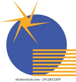 Abstract memphis geometric shape vector element