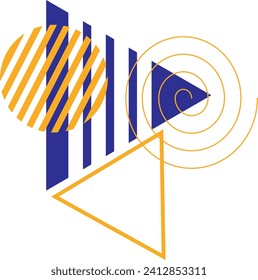 Abstract memphis geometric shape vector element