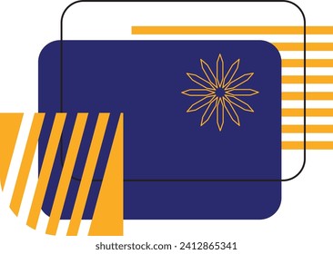 Abstract memphis geometric shape vector element