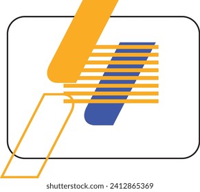 Abstract memphis geometric shape vector element