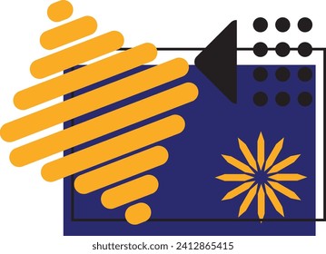 Abstract memphis geometric shape vector element