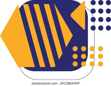 Abstract memphis geometric shape vector element