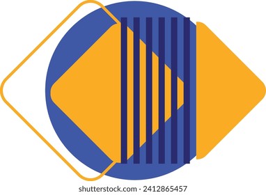 Abstract memphis geometric shape vector element