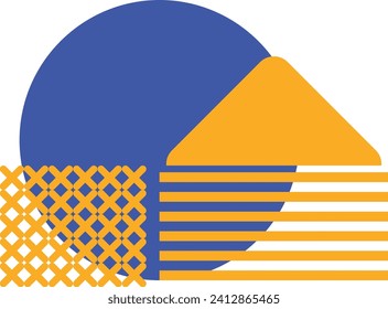 Abstract memphis geometric shape vector element