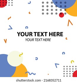 Abstrakte, geometrische Memphis, Hintergrund Premium Vektor