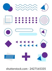 Abstract memphis geometric shapes background template
