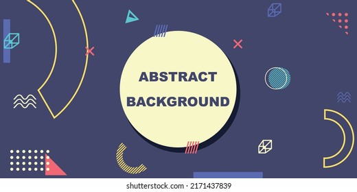 Fondo de la cubierta de diseño de formas geométricas de memphis abstract