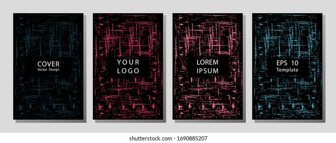 Abstract memphis notepad cover background.  Cool memphis tile front page with white and geometrical shapes. Memphis notepad cover background for advertisement purpose.