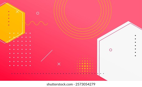 abstract memphis pattern art composition banner for website backdrop vector