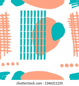 abstract memphis popart style pattern