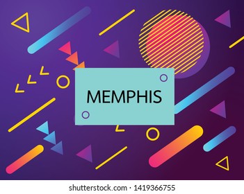 Abstract memphis purple graphic background