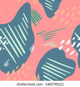 Abstract memphis seamless pattern. Background for card, textile, card, poster.