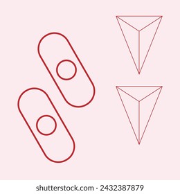 Abstract Memphis Shape Geometric Background Template 