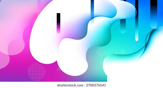 Abstract Memphis style background design with colorful geometric shapes, trendy retro elements, and creative layout ideal for posters, branding, and fun digital design compositions.