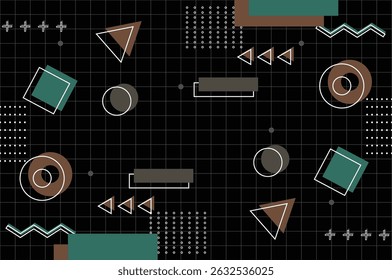 Abstract memphis style background. Template for ads.