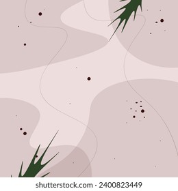 Abstract Memphis Style Christmas Tree  Background Trendy Pink Dots Lines Vector Design