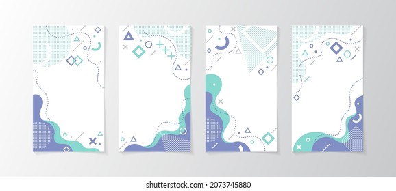 Abstract memphis style design label template with space for your custom title