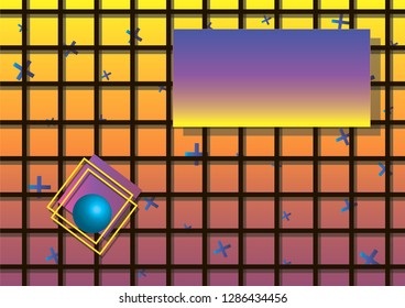 abstract memphis style geometric background