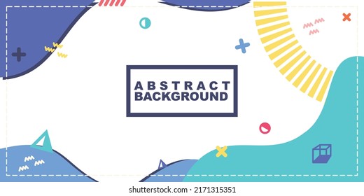 Abstract memphis style layout cover