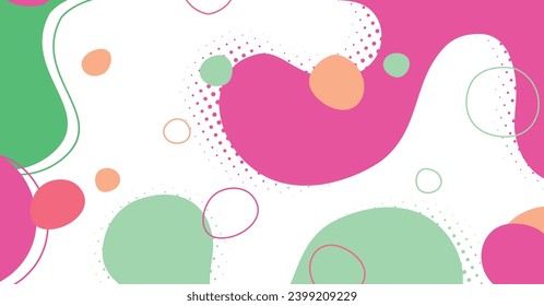 Abstract memphis style liquid wave with colorful background. Fluid wavy shapes design
