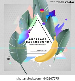 Abstract memphis style template for covers, flyers, banners, posters and placards, may be used for presentations and books, EPS10 vector illustration