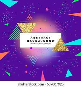 Abstract memphis style vector background. Design template for posters, placards, flyers, banners and brochures.