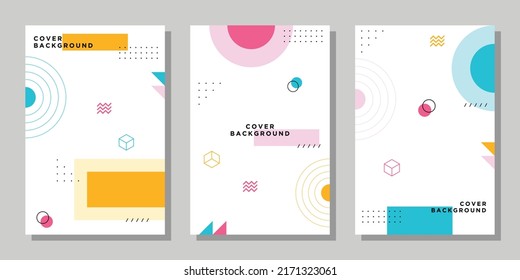 Abstract memphis youtfhul design concept background