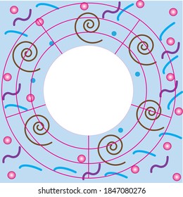 Abstract Memphis-style background with copy space for your text.