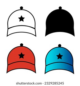 Abstract Men Cap Silhouette Illustration, can be used for business designs, presentation designs or any suitable designs.