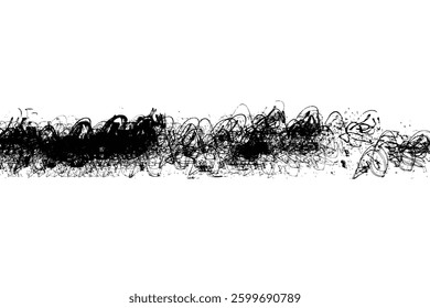 Abstractas fondo loco mental. Texturas de garabatos de tinta lunática como tarjeta. Impresión de ilustraciones dibujadas a mano en blanco y negro trastornado. La luz abstracta desquiciada traza la pintura. Vector de lápiz.
