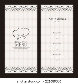 Abstract menu background with some special objects