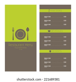 Abstract menu background with some special objects