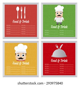 Abstract menu background with some special objects