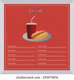 Abstract menu background with some special objects