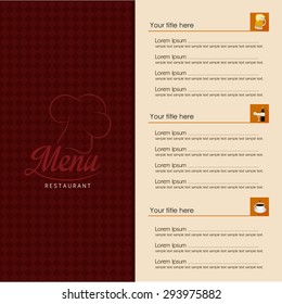Abstract menu background with some special objects