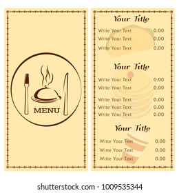 Abstract menu presentation
