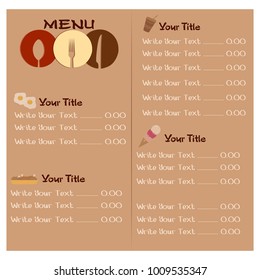 Abstract menu presentation