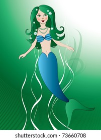 Abstract Mermaid. Vector eps10.