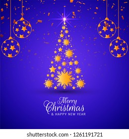 Abstract Merry Christmas festival greeting violet background