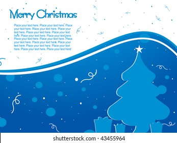 abstract merry christmas halftone background with xmas tree