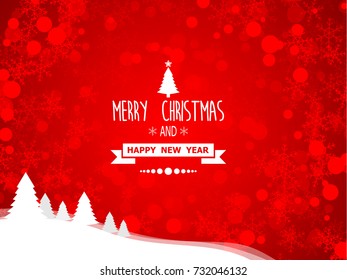 abstract merry christmas and happy new year background vector illustration