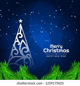 Abstract Merry Christmas stylish decorative background vector