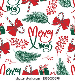 abstract merry xmas seamless pattern design template