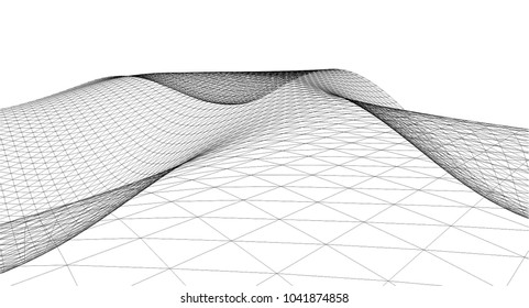 abstract mesh 3d structure