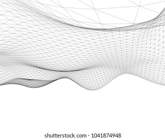 abstract mesh 3d structure
