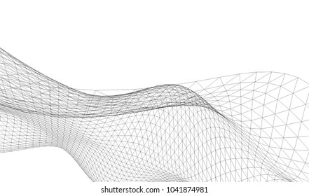 abstract mesh 3d structure