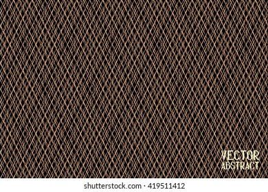Abstract Mesh Background. Bronze Rhombic Elements for Your Design. Vector illustration
