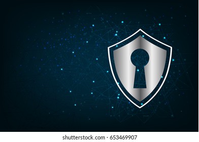 Abstract mesh background with circle line and shape.vector security design.